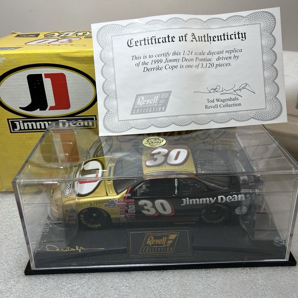 1/24 Revell Nascar #30 Derrick Cope, Jimmy Dean Pontiac - Limited with COA